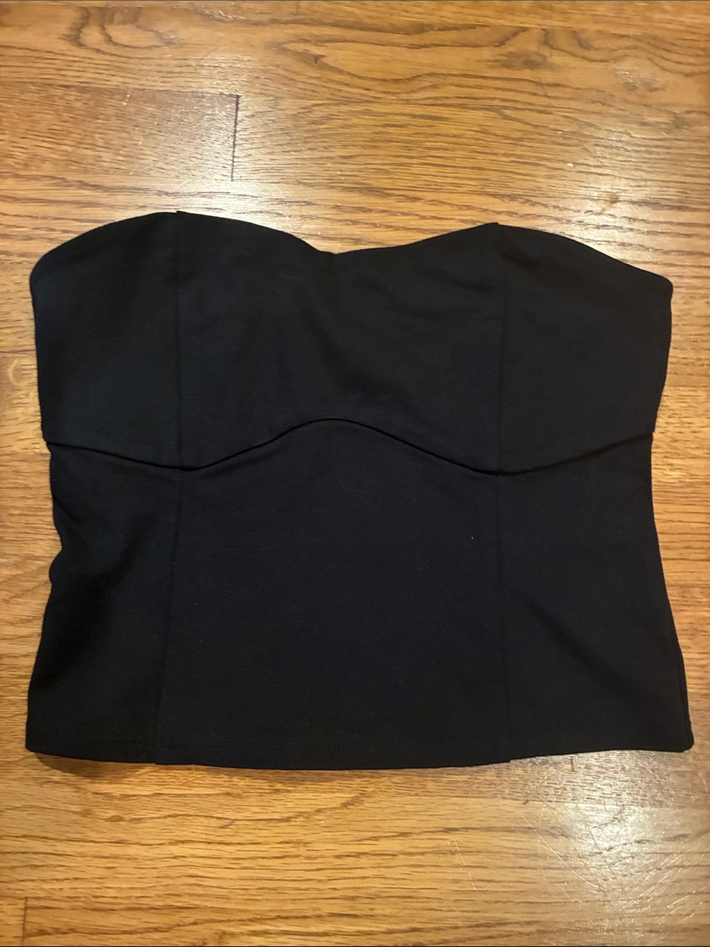 Black Strapless Bustier Top - Women